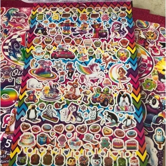 LISA FRANK Iconic Stickers Over 600 little stickers booklet - Picture 3 of 5